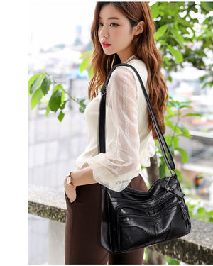 Large Capacity Pu Leather Shoulder Cross Body Bags