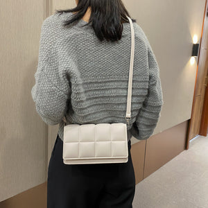 A small square bag with one shoulder and cross body