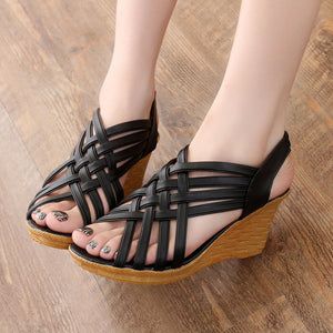 Fishbill Wedge Sandals