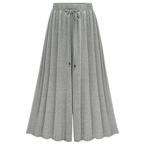 Women's high waist wide leg pants cropped trousers