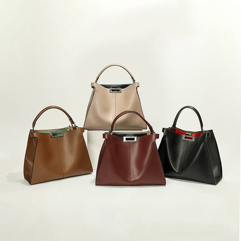 European And American Style Bucket Bag Women Fashion Leather Handbags