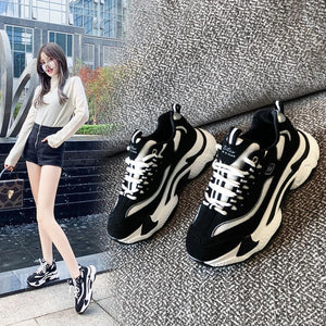 Women's Thick Soled Single Shoes Casual Height Increasing Sports Shoes Women