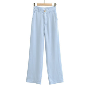 European And American High-waisted Wide-leg Suit Pants Casual Pants