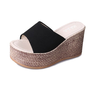 Platform Non-slip High-heel Wedge Slippers