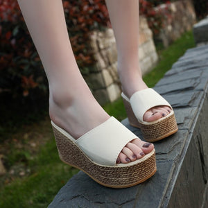 Platform Non-slip High-heel Wedge Slippers