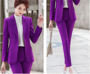 Long-Sleeved Suit Women'S Spring And Autumn Korean Temperament Professional Slim High-Level Sense Of Small Suit Jacket Overalls