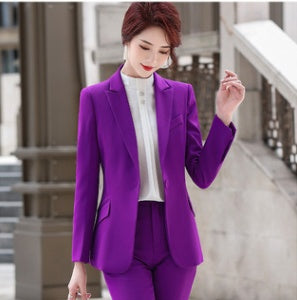 Long-Sleeved Suit Women'S Spring And Autumn Korean Temperament Professional Slim High-Level Sense Of Small Suit Jacket Overalls