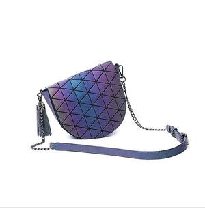 Personalized Ladies Diagonal Luminous Laser Handbags