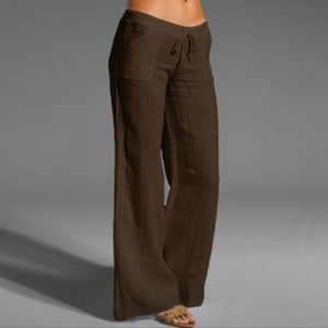 Women's high-waist wide-leg pants