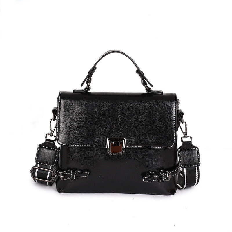 Leather Handbags European And American Style All-Match Leather Single-Shoulder Messenger Bag