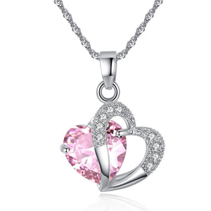 Platinum-plated Beautiful Heart Necklace For Women