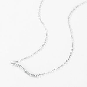 Wavy Micro Rhinestone Necklace For Women