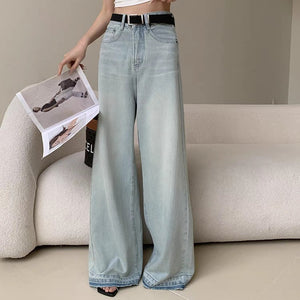 Loose Slimming And Straight Wide Leg Mop Pants