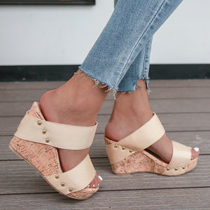 Wedge heel platform sandals