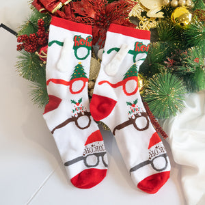 Fashion Simple Magnetic Christmas Socks For Men And Women