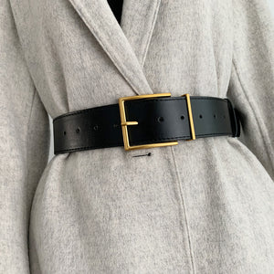 A Stylish Go-to Suit For Women With A Wide Black Belt