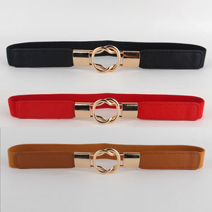 Fashion Buckle Elastic Thin Belt