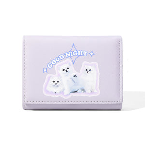 Cute Ladies Card Holder Fashion Cross Pattern Three Fold