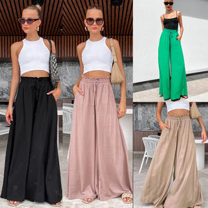 Elastic Waist Fashion Casual Wide-leg Pants For Women