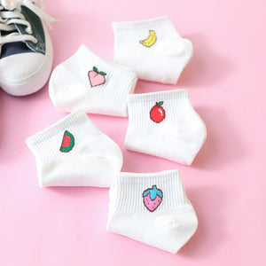 Cartoon Cute Women Short Socks Spring Summer Cotton Fruit Comfortable Socks 1 PairChina