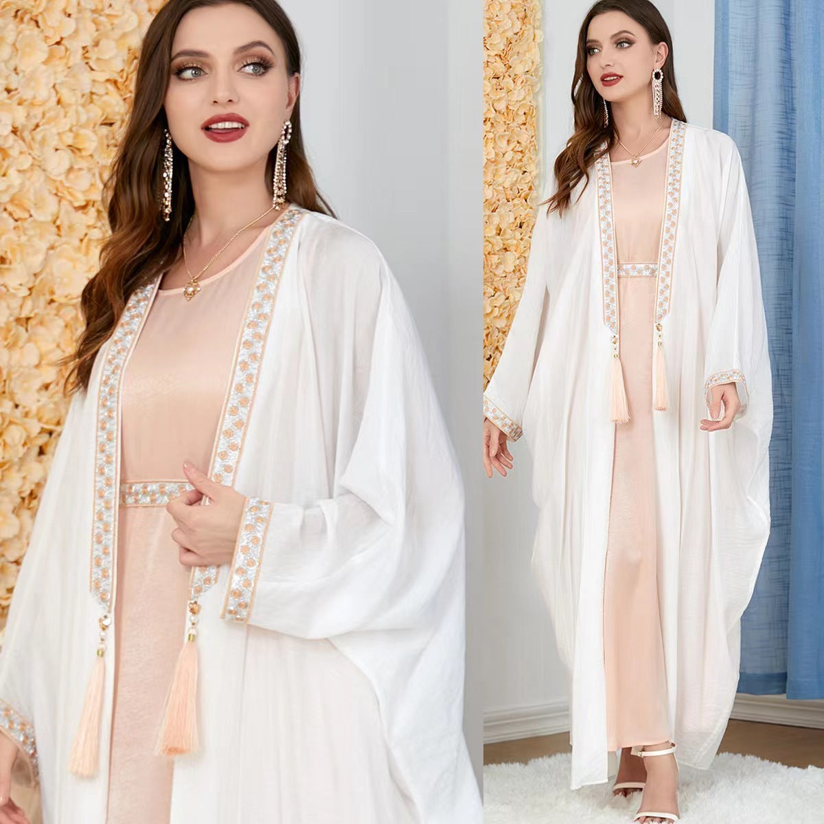 Women's Loose Fringed Robe Suit Dress