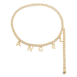 Letter Angel Tassel Chain Waist Chain Women