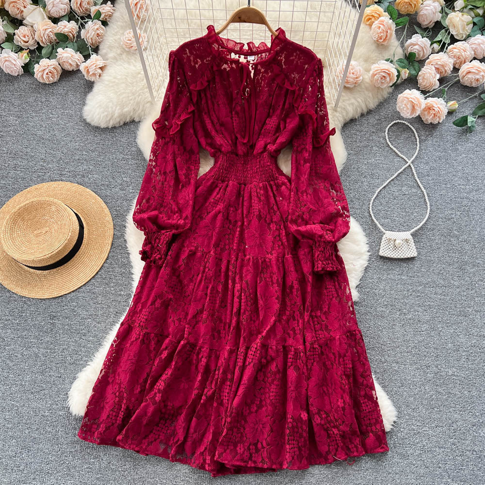 Women's Fashion Casual Jacquard Dress