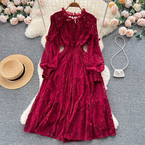 Women's Fashion Casual Jacquard Dress