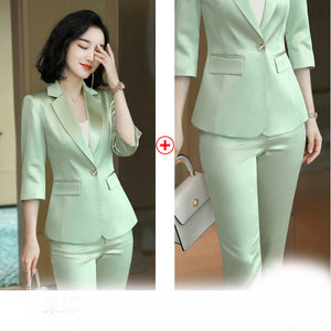 Fashion Women's Polyester Solid Color Suit