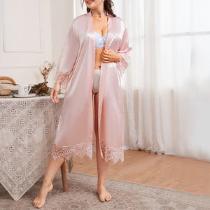 Oversize Summer Nightgown Simple Casual Long-sleeved Home Clothes