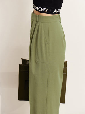 High Waist Suit Pants Casual Pants Drape Wide Leg