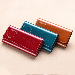 Women's Long Genuine Leather Large Capacity Wallet