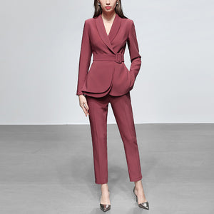 CasualFashion Small Blazer Pants Suit Women's