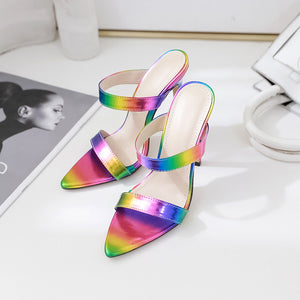 Color block women's sandals