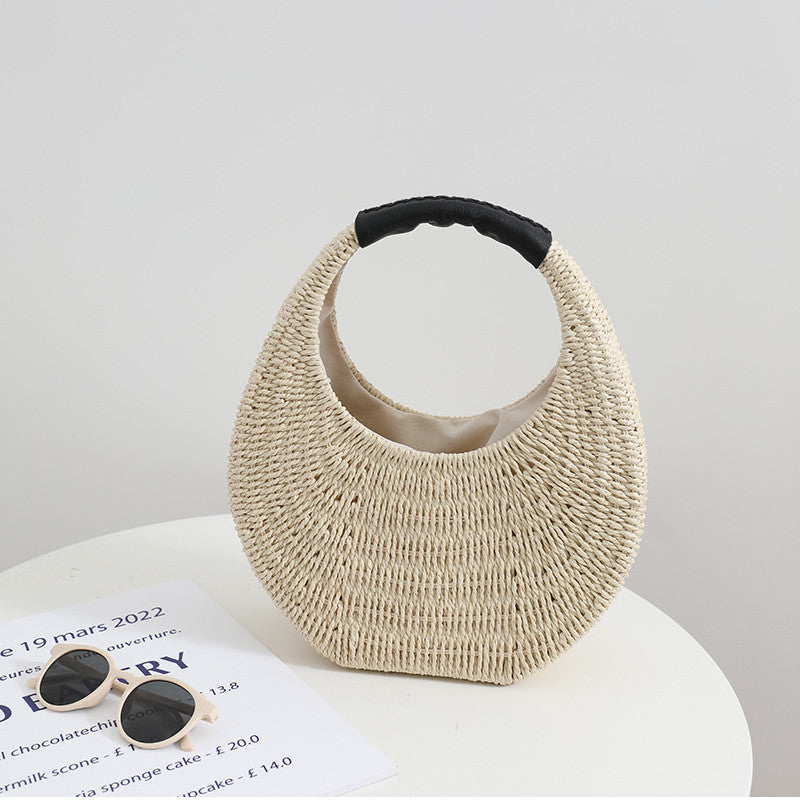 New Niche Portable French Style Woven Bag Women