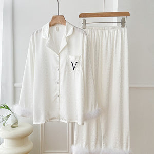 Feather Model Loose Pajamas For Women