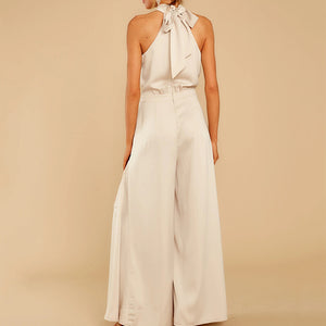 Women's Strapless High Waist One-piece Wide-leg Trousers