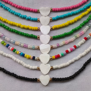 Popular Heart Shell Bead Necklace For Women