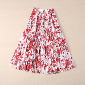 Floral Butterfly Pastoral Print Skirt