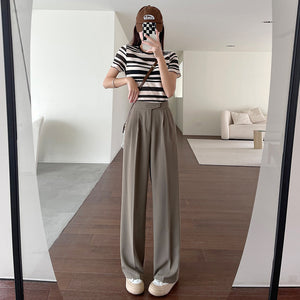 Women's Wide-leg Design Pants Spring And Autumn High Waist Draping