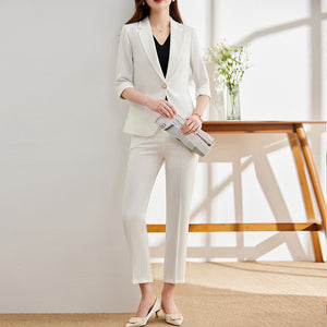 Women's Slim-fit 34 Sleeve Professional Suit