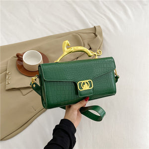 Women's Bag Is Fashionable And Simple, With A Hard Handle And A Carrying Crossbody Bag