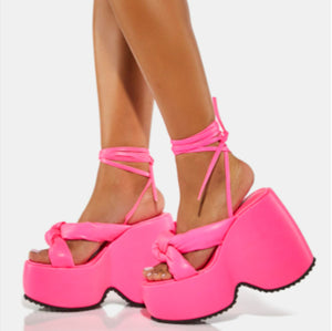 Platform Wedge High Heel Platform Strap Sandals