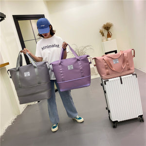 Double Wet And Dry Separation Travel Bag Waterproof Large Capacity Gym Fitness Bag Weekender Overnight For Women