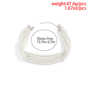 Handmade Multi-layer Pearl Necklace For Women