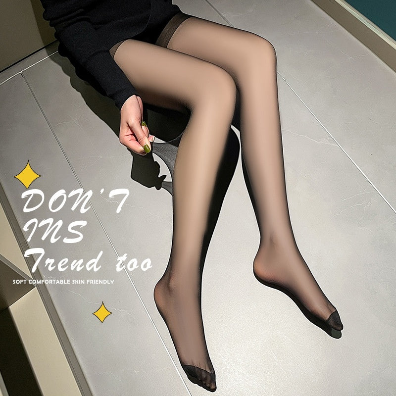 Black Silk Stockings Thin Nylon Silk Pantyhose Sunscreen Superb Fleshcolor Pantynose