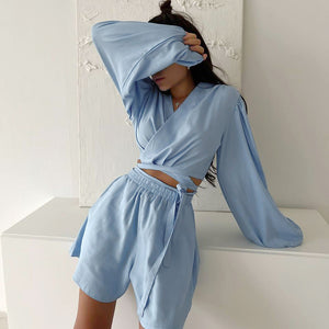 Fashion Sexy Pajamas Two-piece Casual