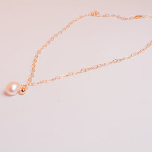 Gold Natural Freshwater Pearl Necklace For Women