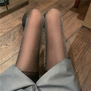 Sexy Pantyhose Pantyhose Thin Pearly Black Silk