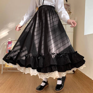 Women's Skirt Ruffled High Waist Design